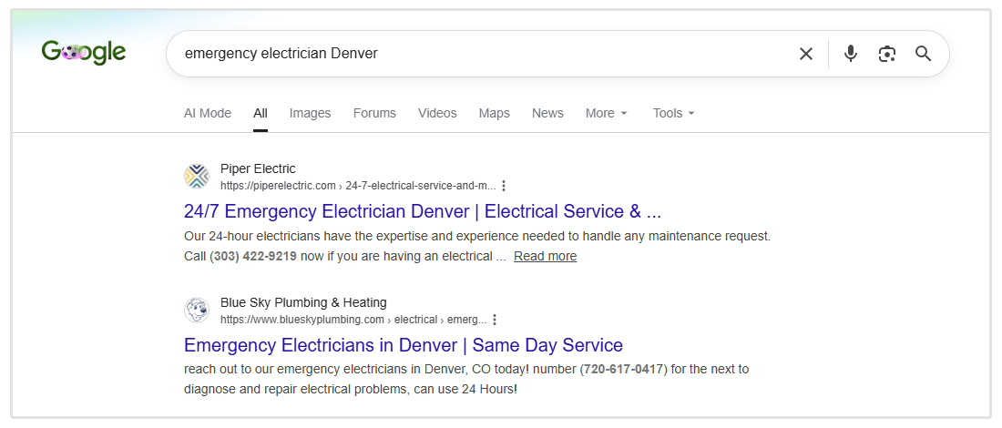 emergency electrician Denver